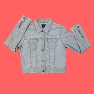 Y2K GAP Jeans Denim Jacket Light Wash Stretch Classic Fit‎ Women L
